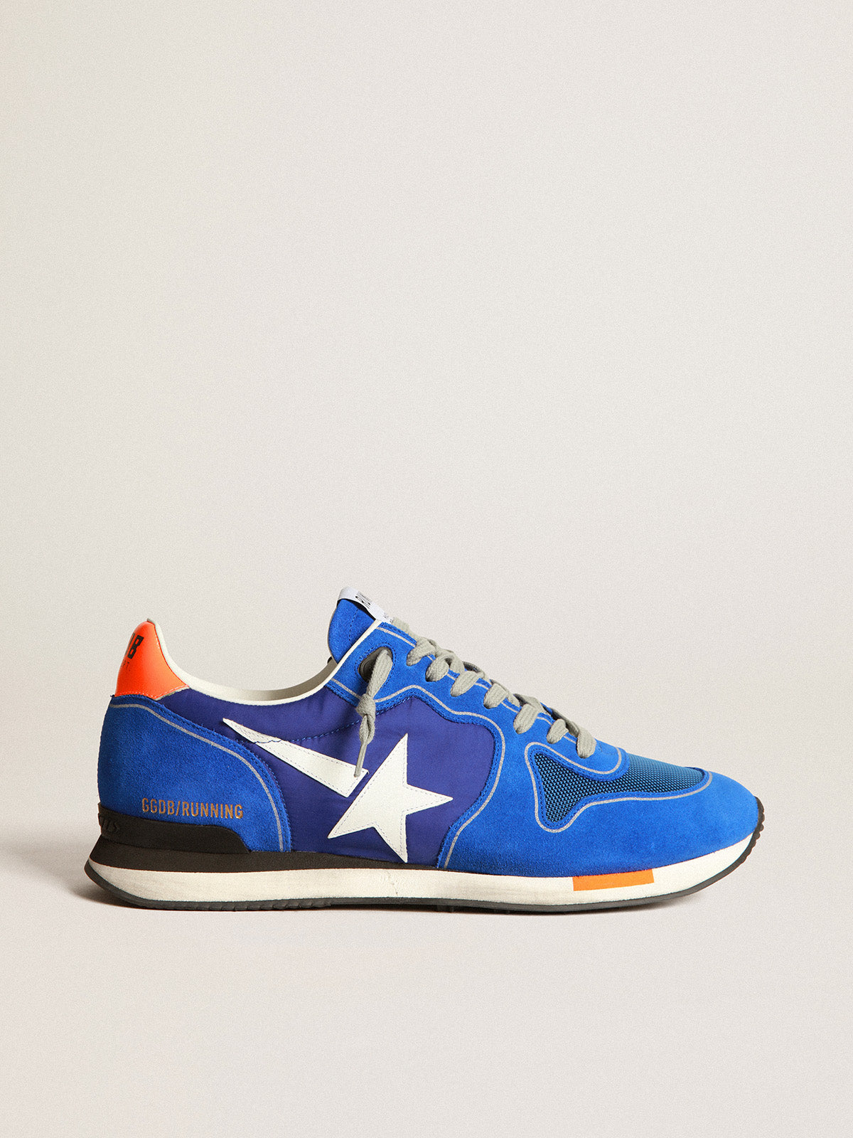 Electric blue Running sneakers with white star| Golden Goose