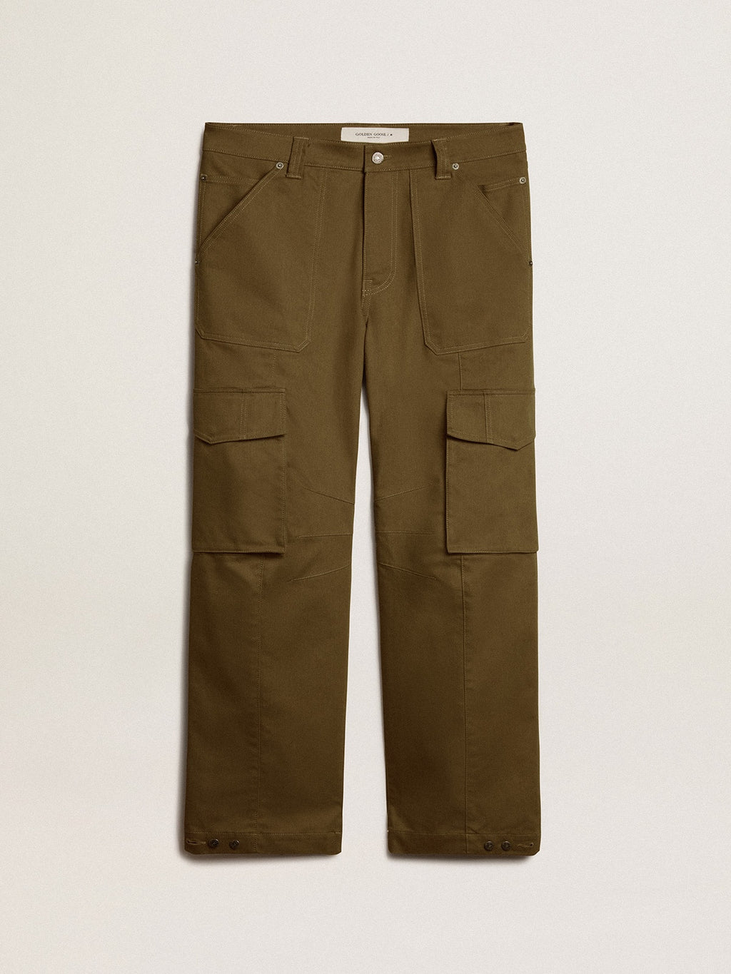Olive green cargo pants| Golden Goose