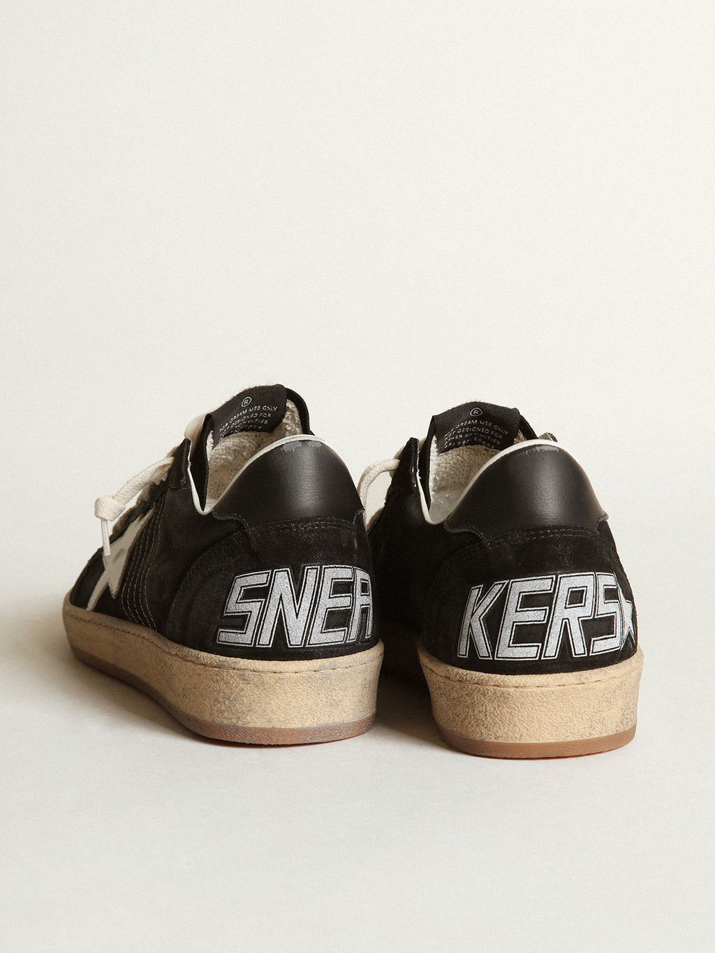 Ball Star in black suede with white leather star| Golden Goose