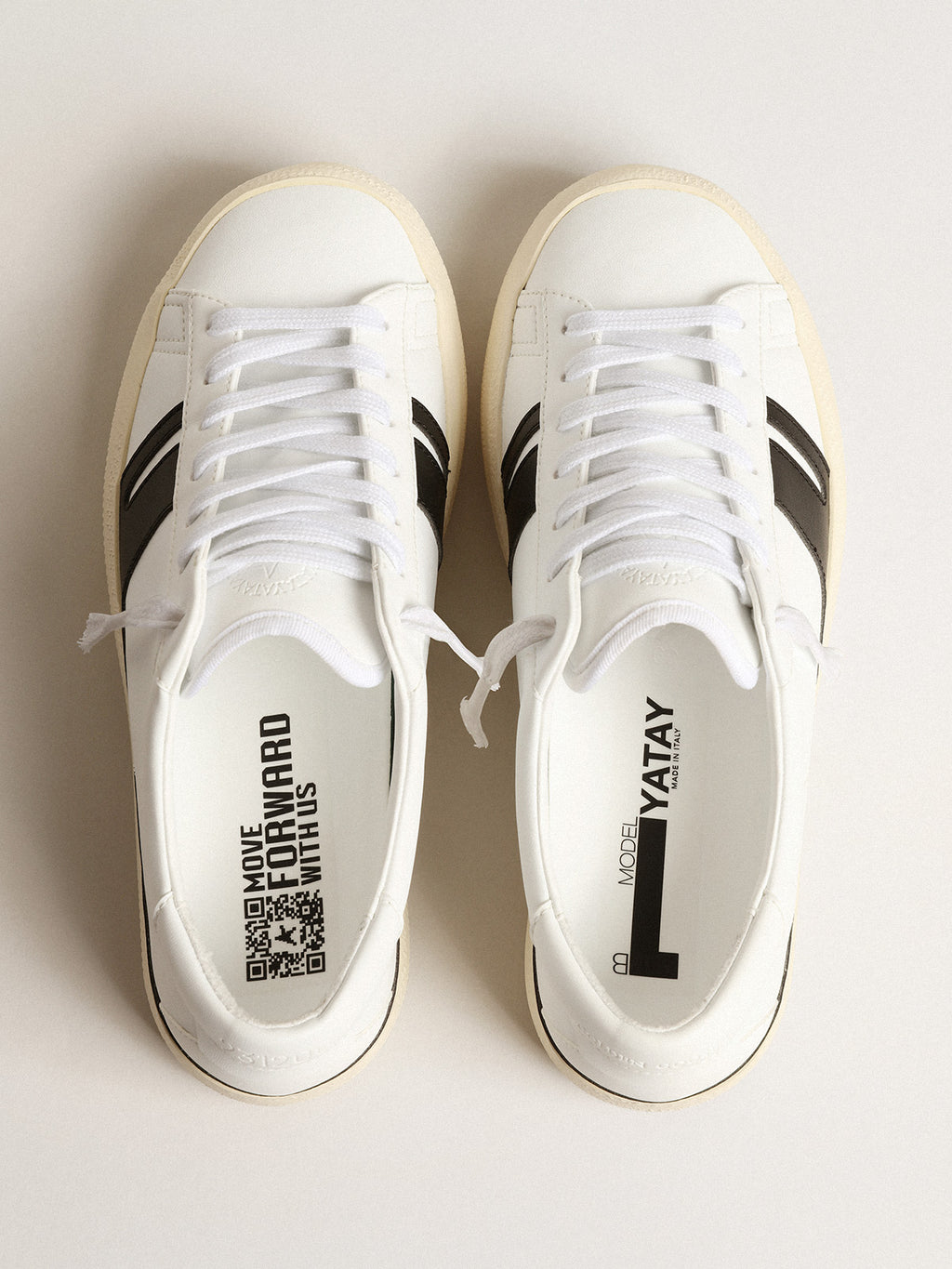 Yatay Model 1B white sneakers with black Y| Golden Goose