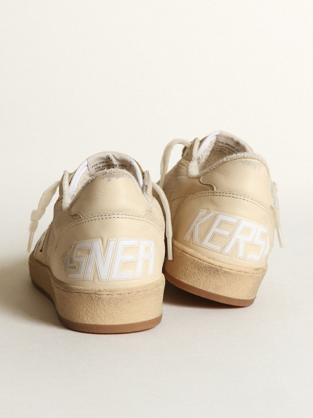Men's Ball Star in white nylon with white star and heel tab| Golden Goose