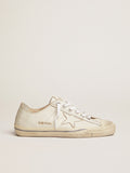 Women's V-Star in vintage effect leather| Golden Goose