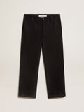 Men's black cotton chinos| Golden Goose