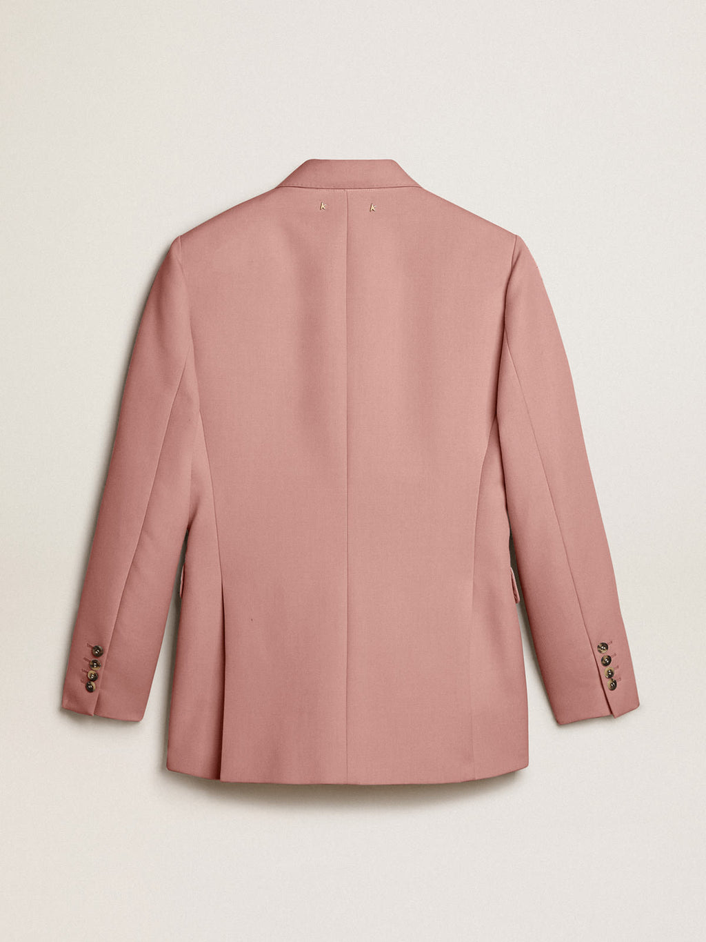 Double-breasted blazer in pink tailoring fabric| Golden Goose