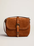 Women's medium Rodeo Bag in rum-colored suede| Golden Goose