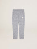 Men's gray joggers with gold star on the front| Golden Goose