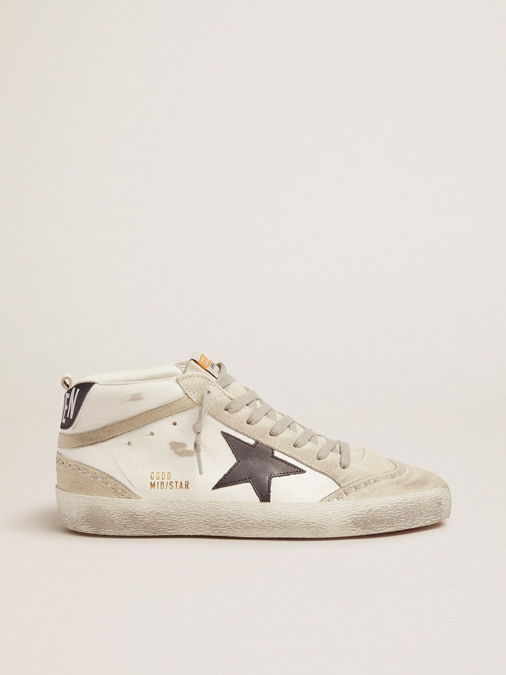 Men's Mid Star white with black star| Golden Goose