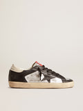 Super-Star LTD in metallic leather with black leather star and inserts| Golden Goose