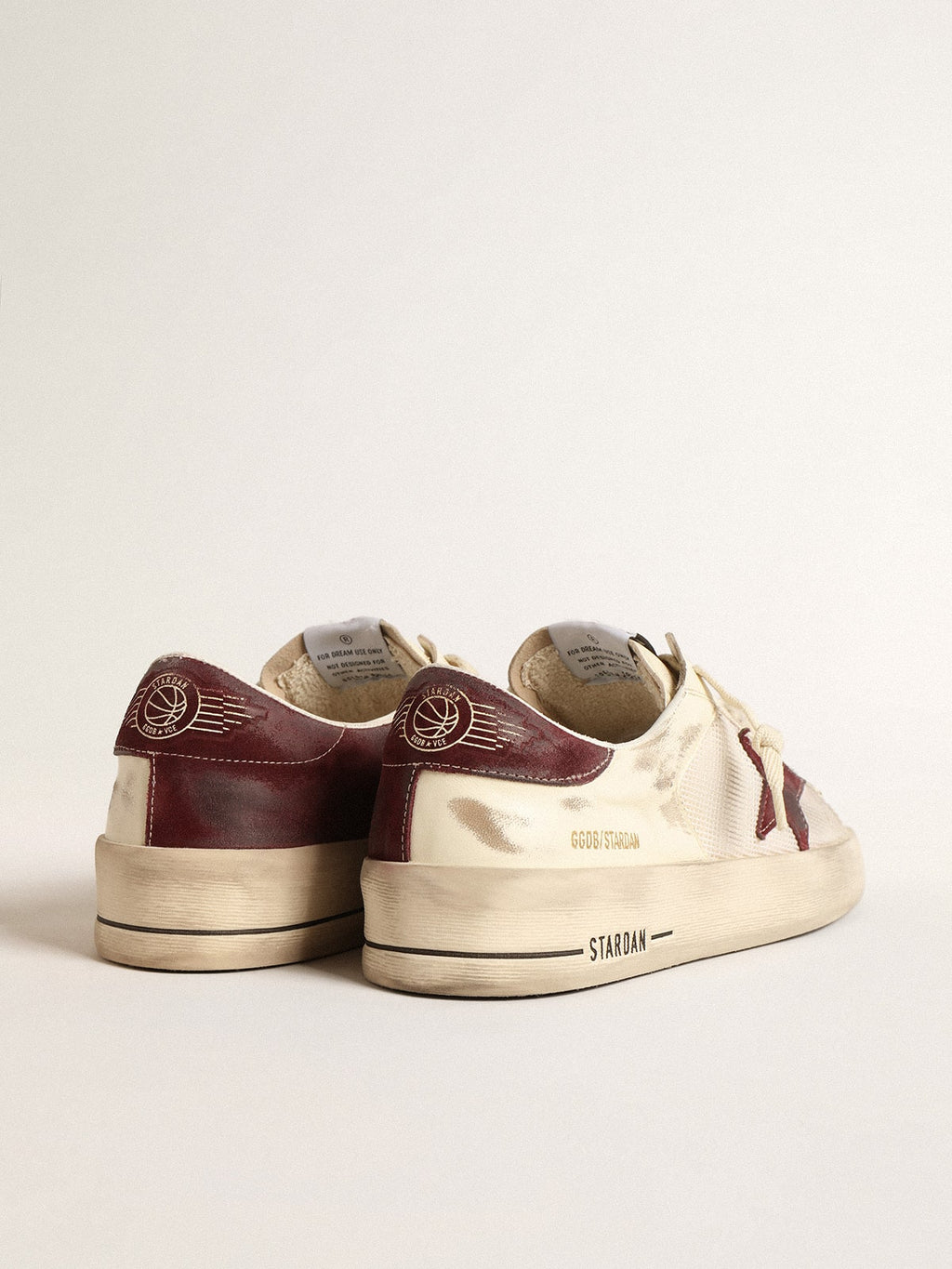 Stardan in nappa and mesh with wine-red suede star and heel tab| Golden Goose