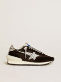 Women's Marathon with black ripstop nylon upper and silver star| Golden Goose
