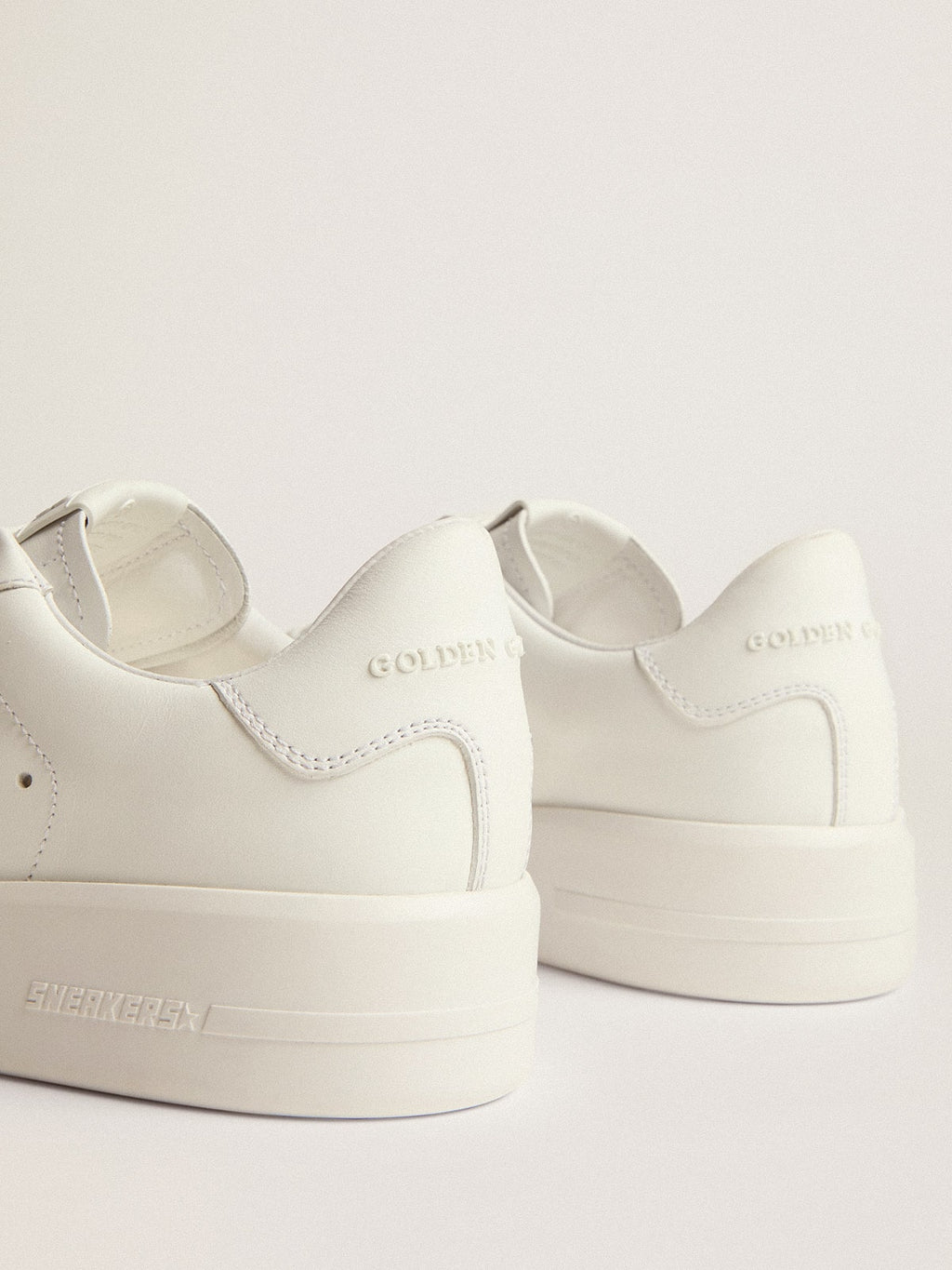 Women's Purestar in white leather with silver Swarovski crystal star| Golden Goose