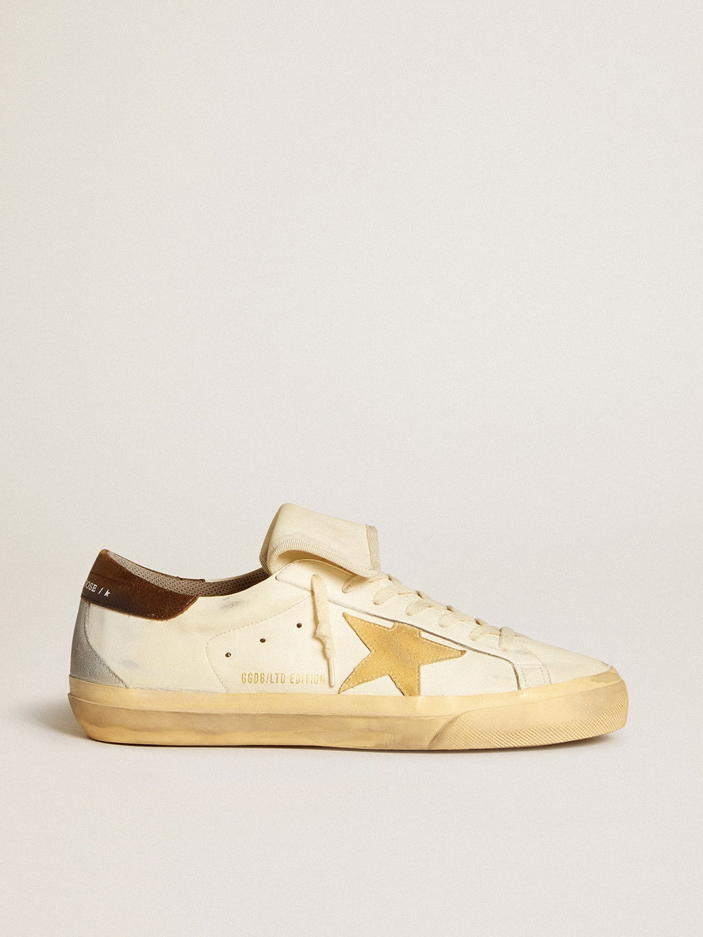 Men's Super-Star LTD in nappa with suede star and brown heel tab| Golden Goose
