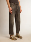 Men's stonewashed-effect black jeans| Golden Goose