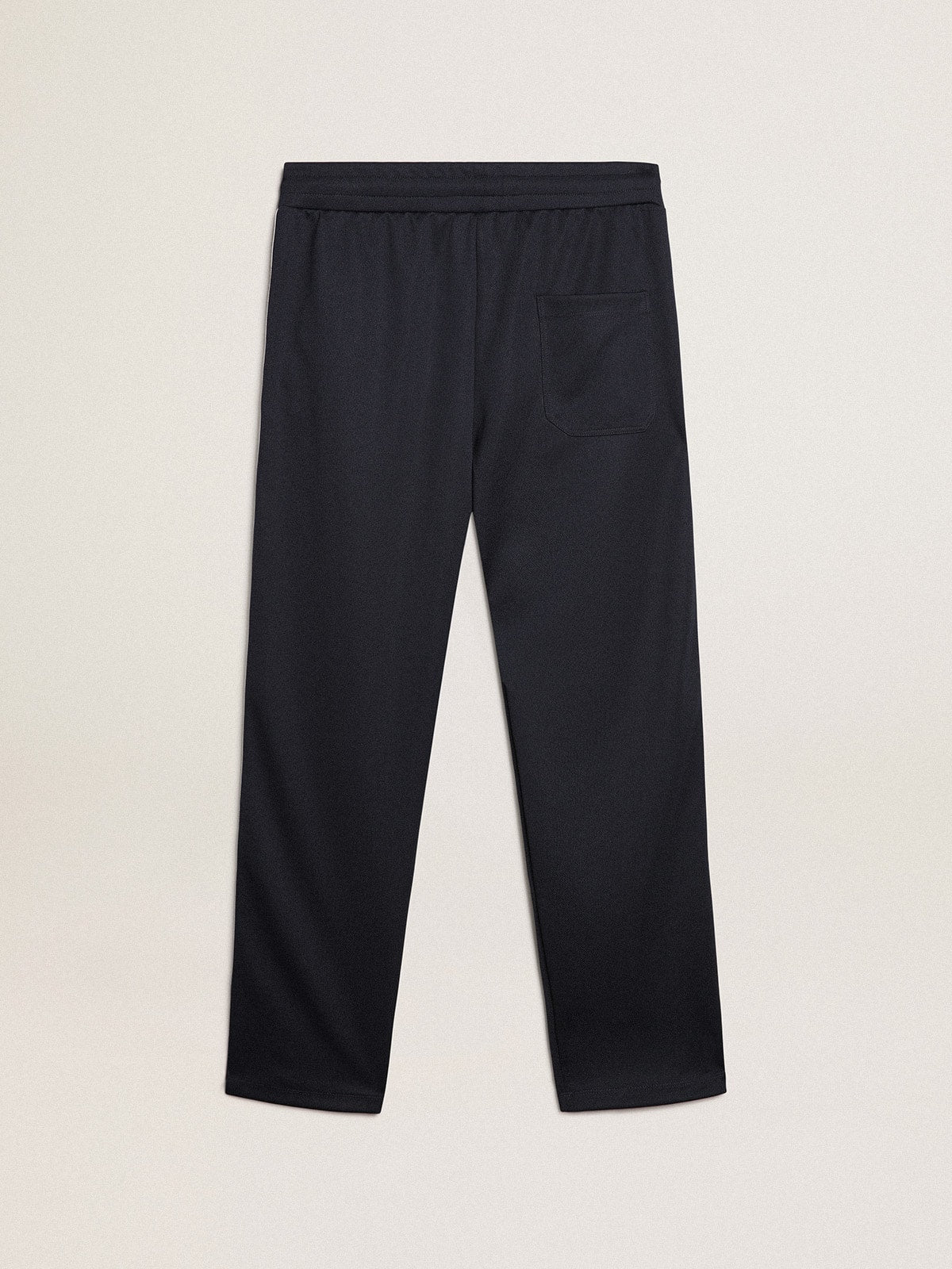 Dark blue joggers with contrasting strip and stars| Golden Goose