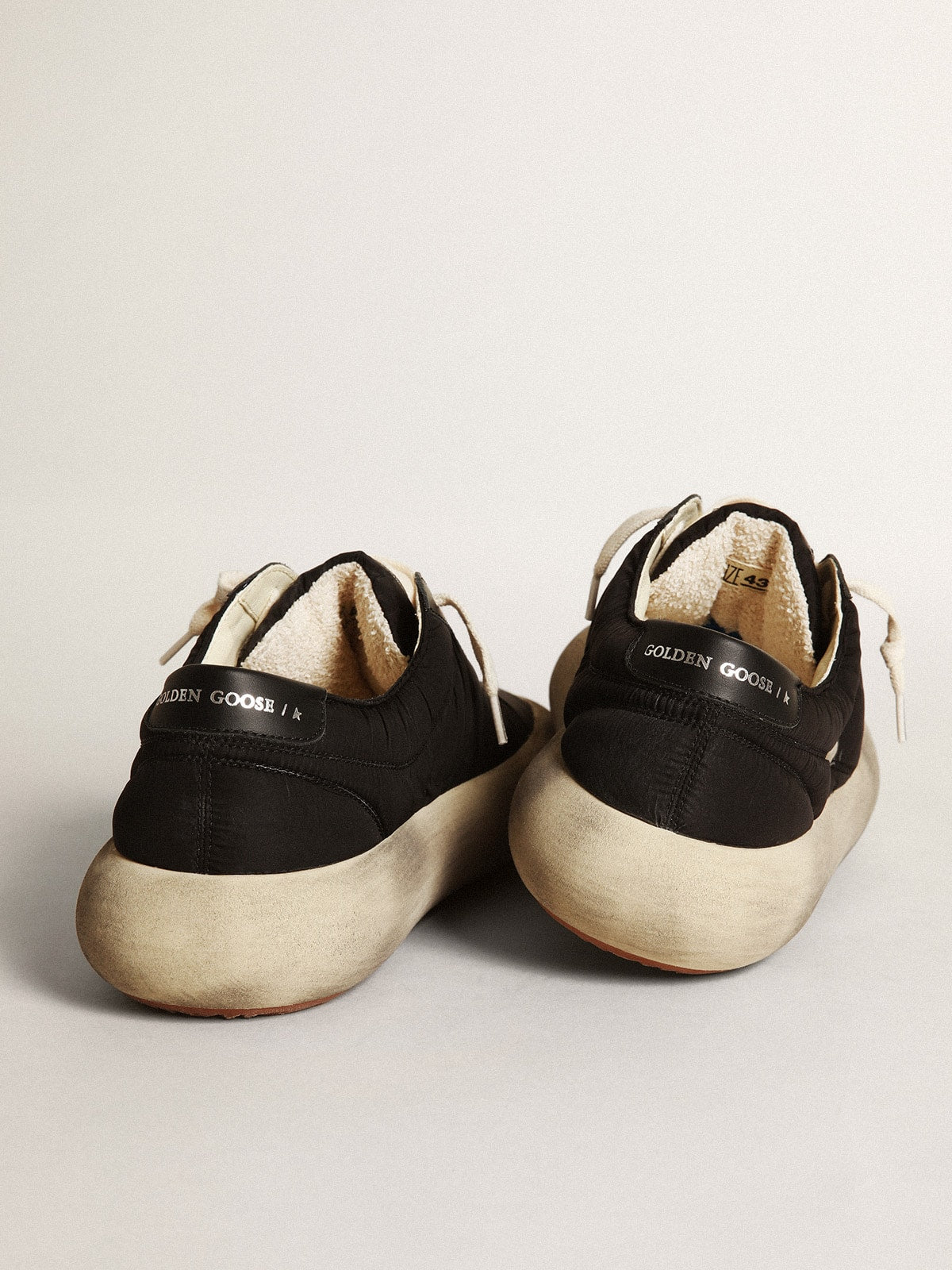 Men's Space-Star in nylon with black leather star and heel tab| Golden Goose