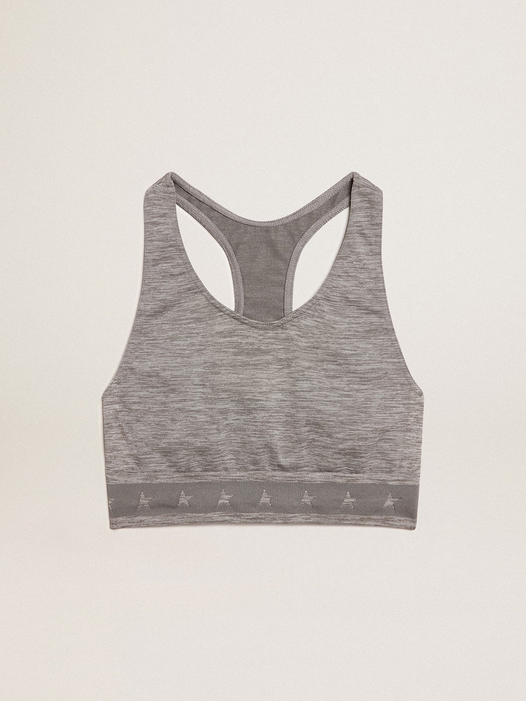 Gray melange athletic top| Golden Goose