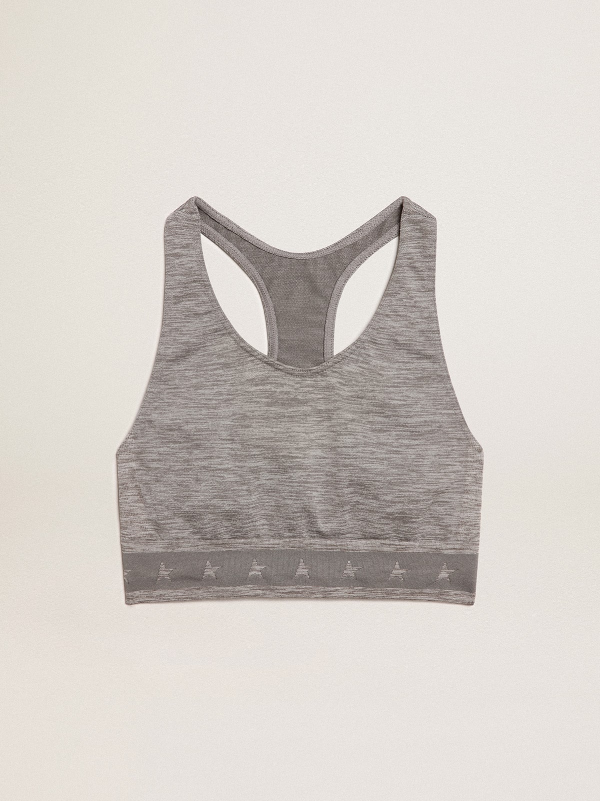 Gray melange athletic top| Golden Goose