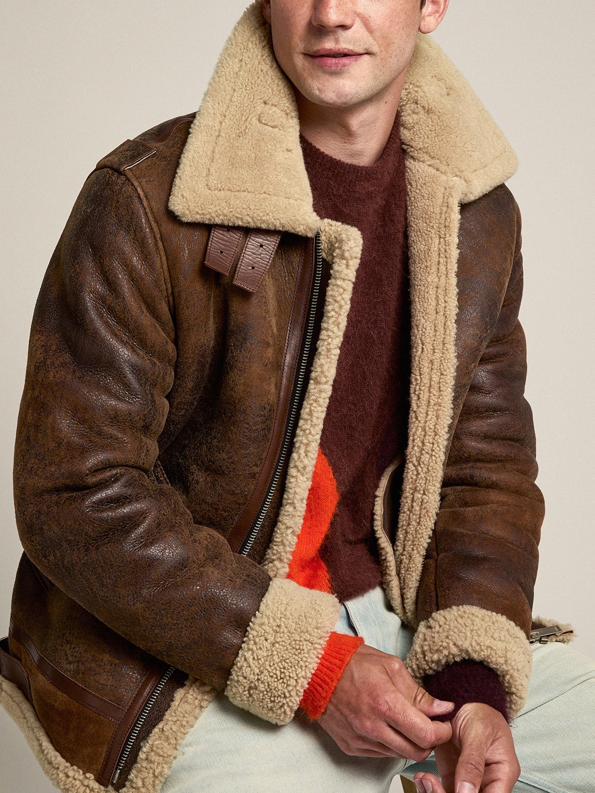 Journey Collection Arvel shearling jacket| Golden Goose