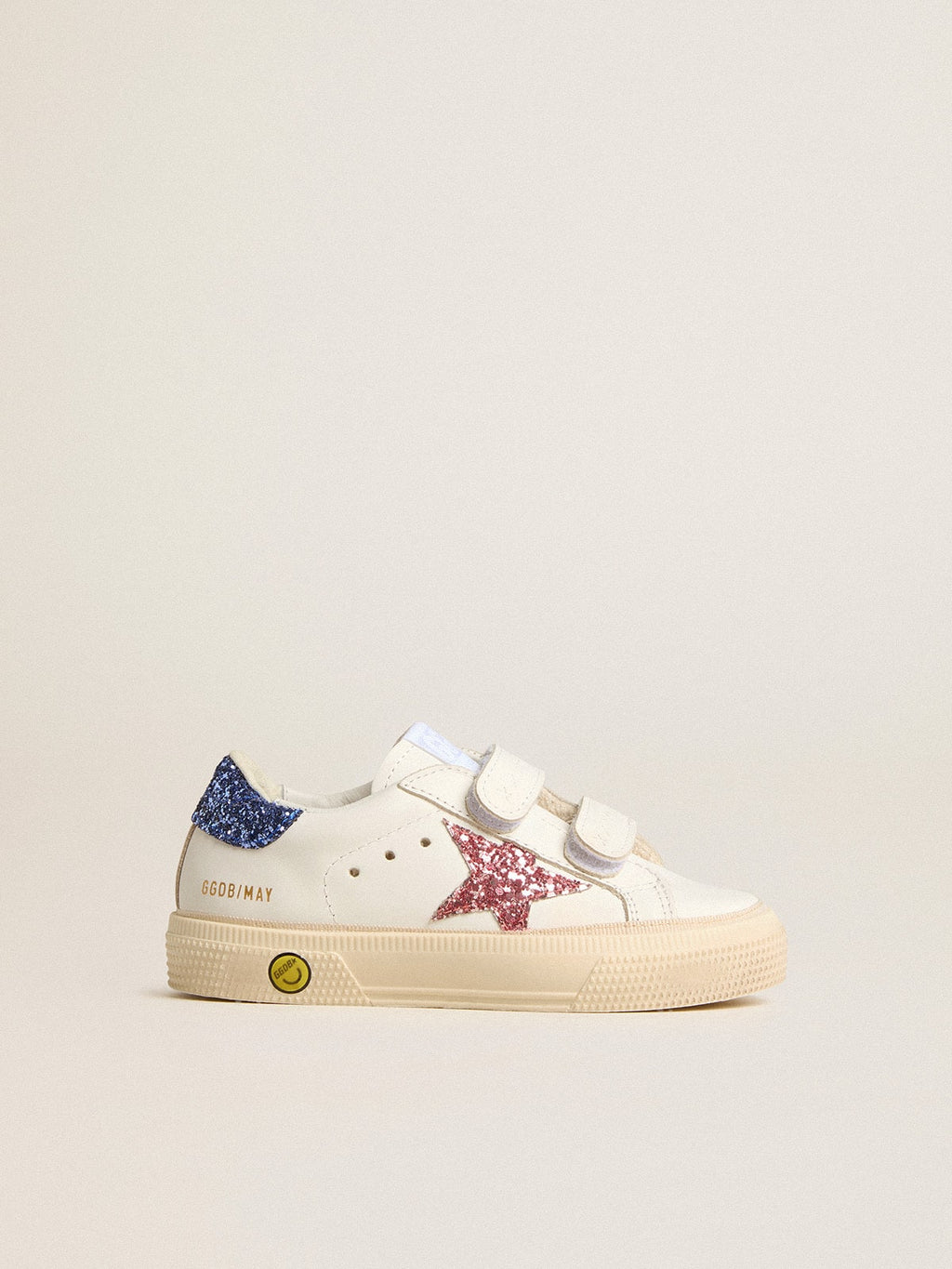 Young May School in leather with glitter star and heel tab| Golden Goose