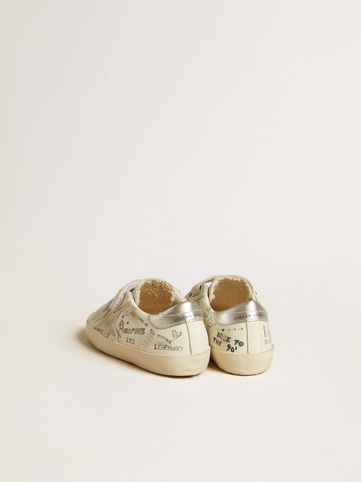 Old School Young with suede star and metallic leather heel tab| Golden Goose
