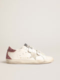 Old School with ice-gray suede star and glitter heel tab| Golden Goose
