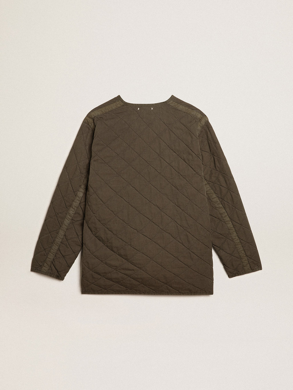 Olive-green quilted jacket| Golden Goose