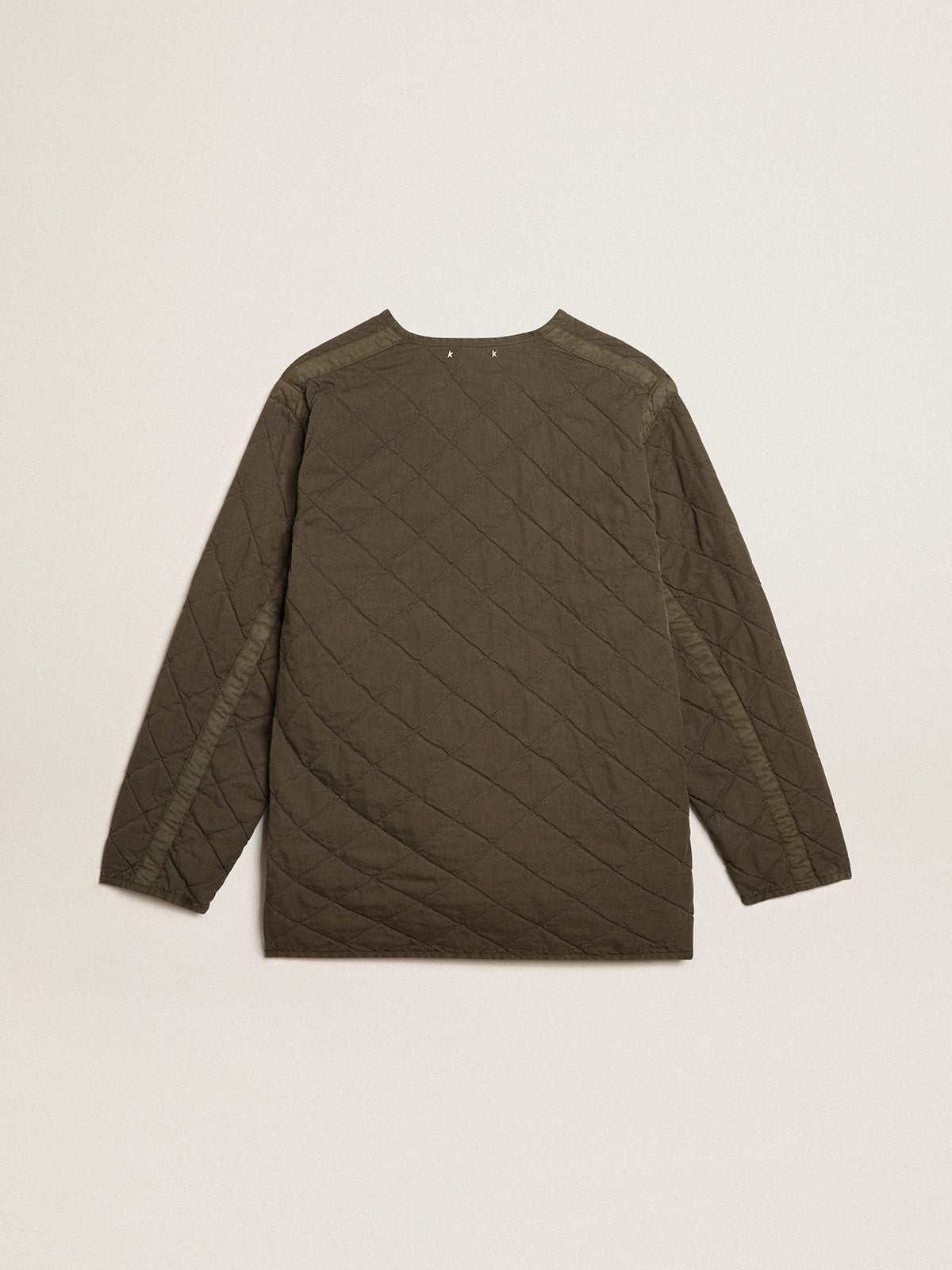 Olive-green quilted jacket| Golden Goose