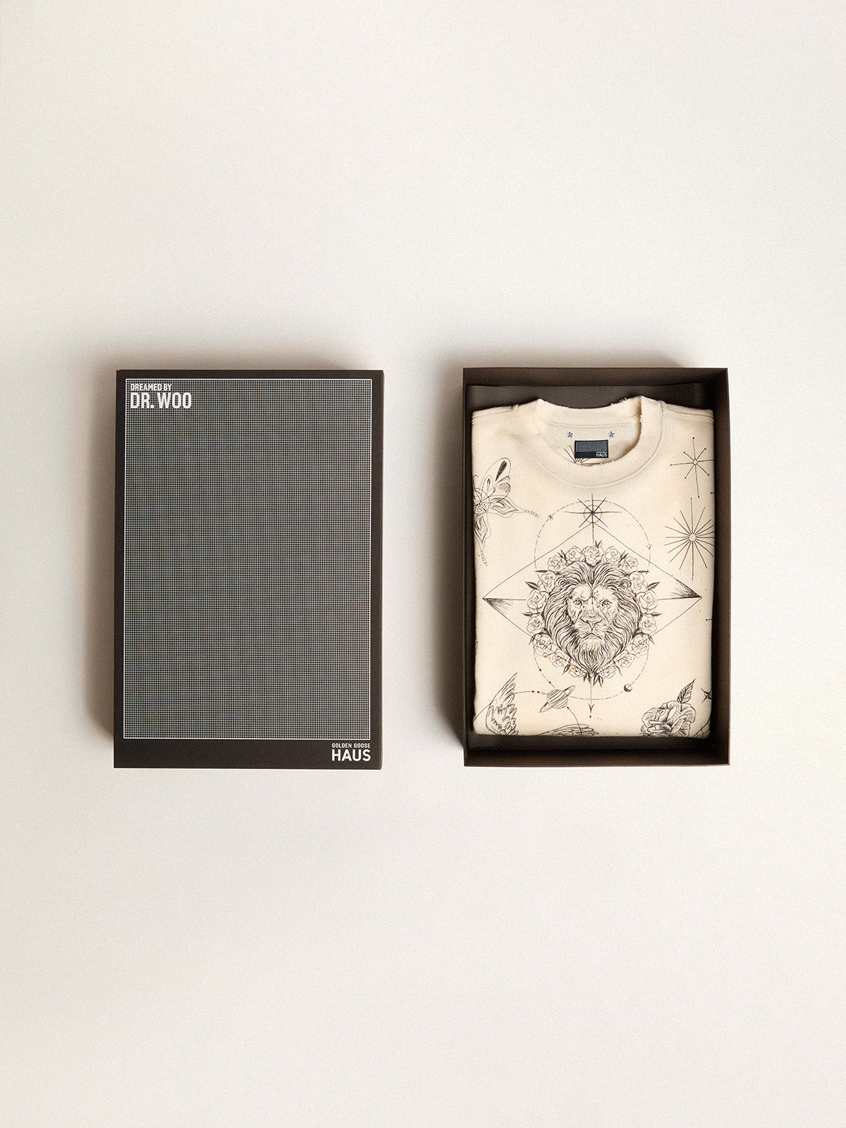 Exclusive HAUS of Dreamers sweatshirt in aged white| Golden Goose