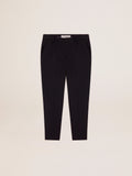 Men's pants in dark blue wool| Golden Goose