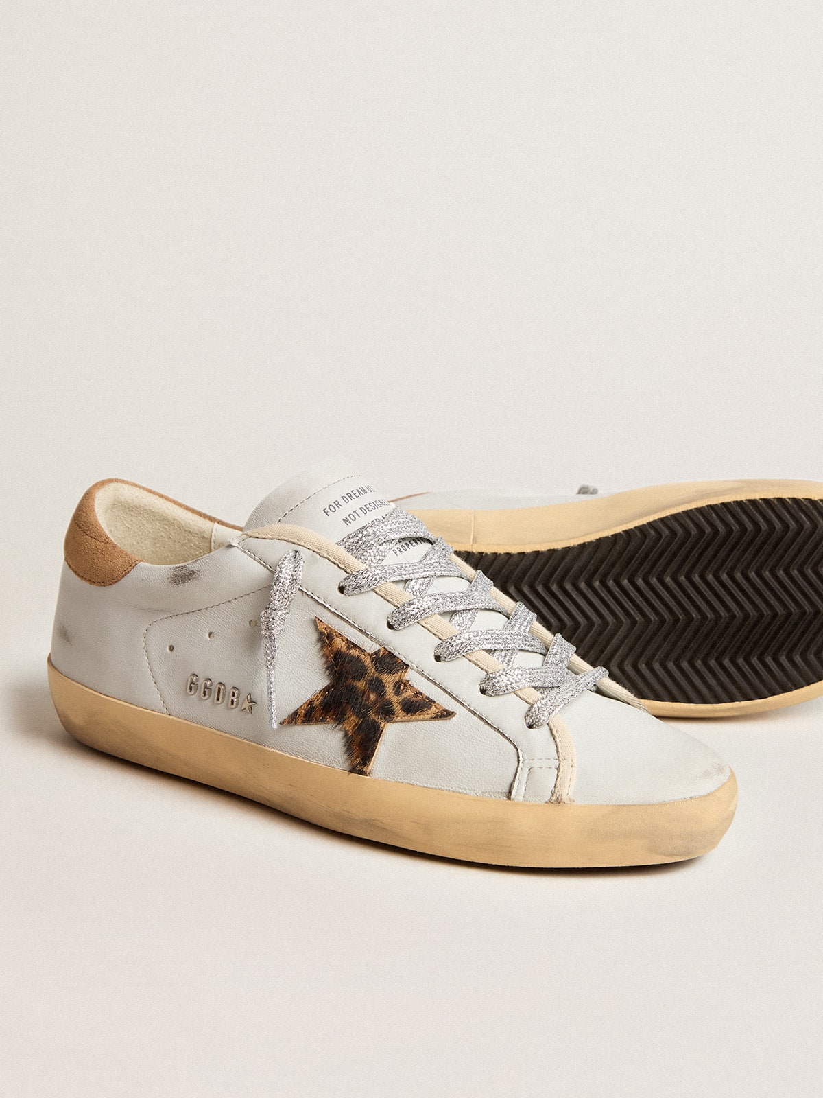 Women's Super-Star in nappa leather with pony skin star and suede heel tab| Golden Goose