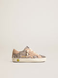 Junior Super-Star in glitter with suede star and heel tab| Golden Goose