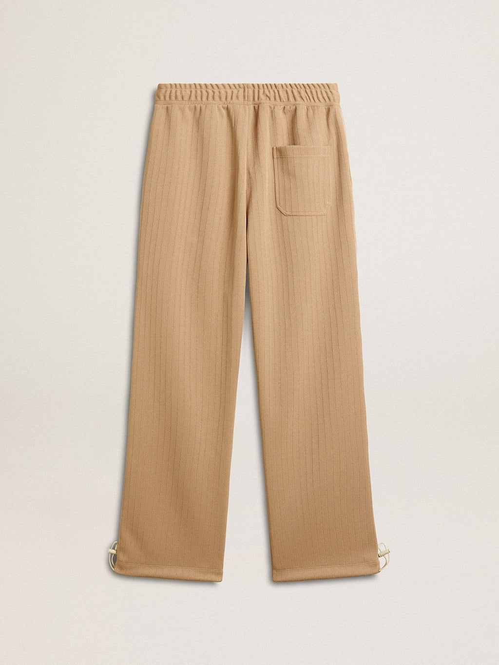 Men's light beige joggers with white logo| Golden Goose