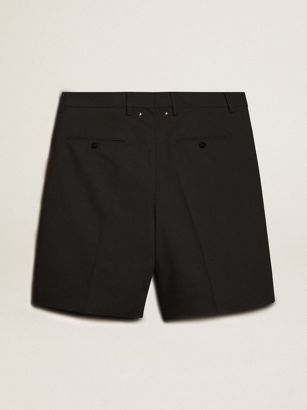 Men's Bermuda shorts in black cotton| Golden Goose
