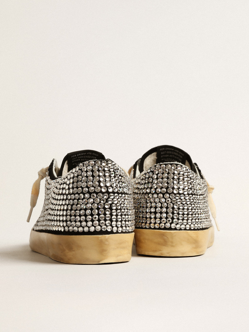 Super-Star LTD with Swarovski crystals and black leather star| Golden Goose
