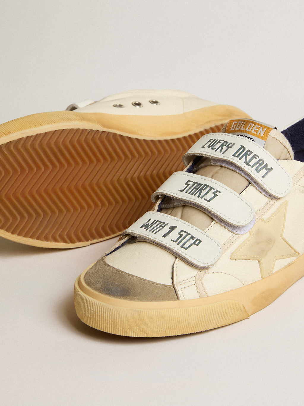 Women's Old School LAB in nappa with rubber star and suede inserts| Golden Goose
