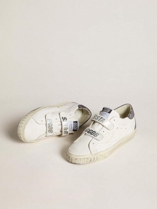 Bio-based Old School with perforated star and glitter heel tab| Golden Goose