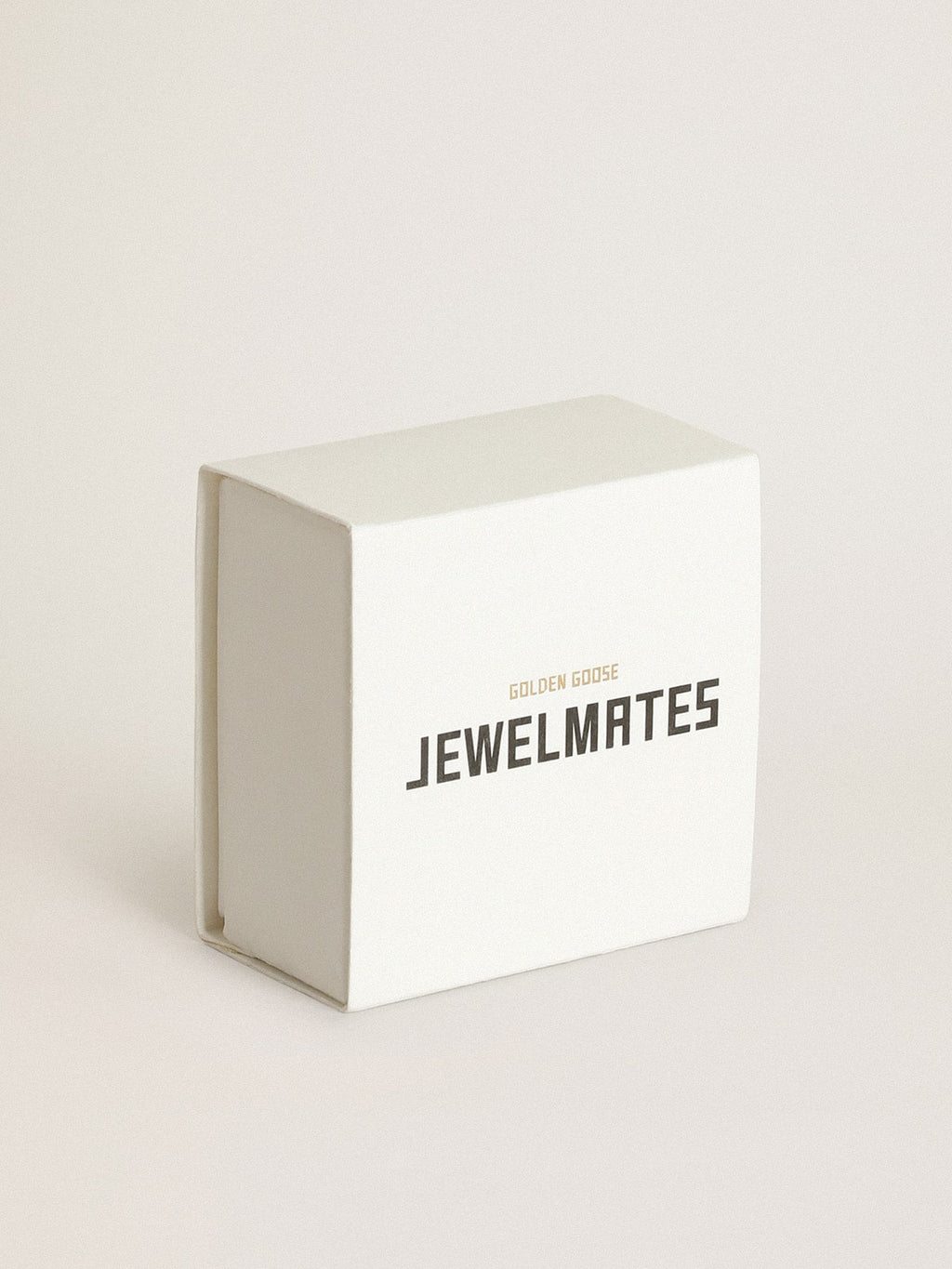 Men's silver color square ring| Golden Goose
