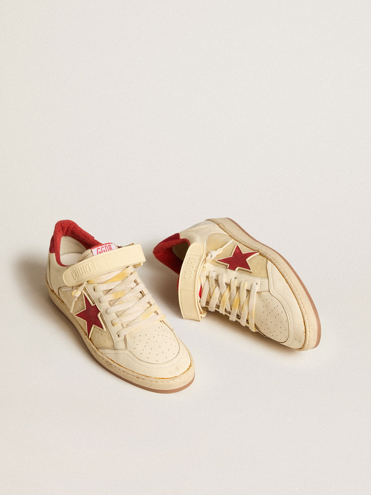 Men's Ball Star LAB in nappa and PVC with red suede star and heel tab| Golden Goose