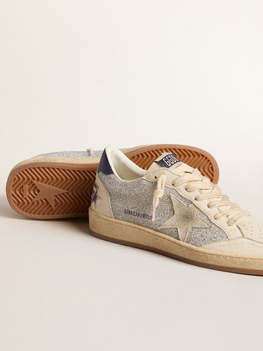 Women's Ball Star LTD in Swarovski crystals and leather with white suede star| Golden Goose