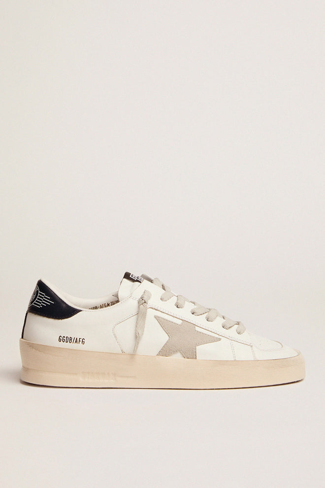 Women's Stardan with ice-gray suede star and black heel tab| Golden Goose