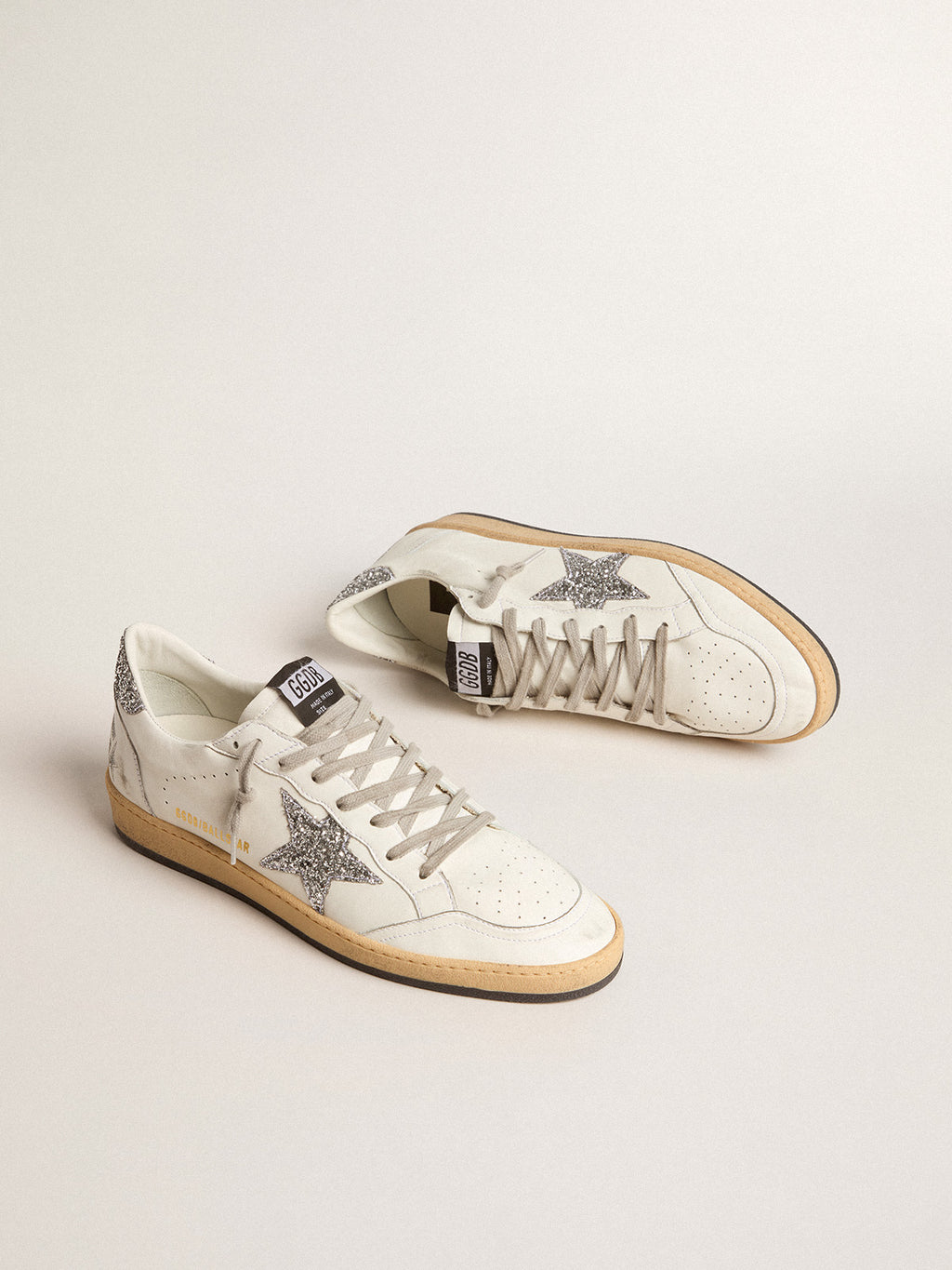 Men's Ball Star Wishes in nappa leather with glitter star and heel tab| Golden Goose