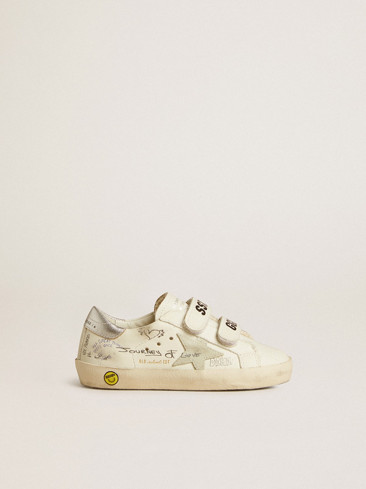 Old School Junior with suede star and metallic leather heel tab| Golden Goose