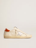 Super-Star LTD with silver leather star and croc-print leather heel tab| Golden Goose