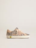 Young Super-Star in glitter with suede star and heel tab| Golden Goose