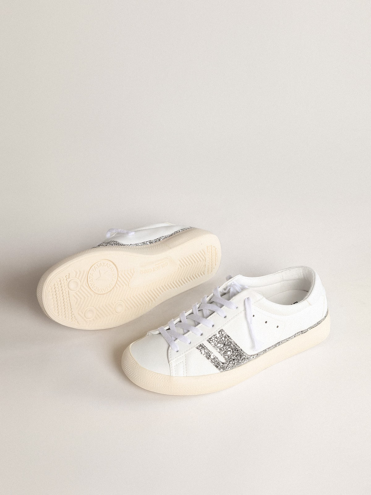 Silver glitter sneakers Yatay Model 1B| Golden Goose