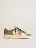 Men's Stardan LTD in gray leather with a pink leather star and heel tab| Golden Goose