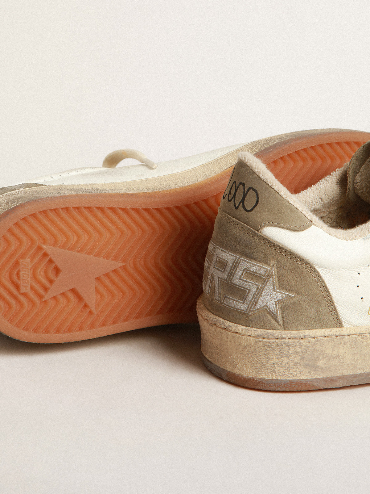 Men's Ball Star with dove-gray suede star and heel tab| Golden Goose