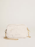 Mini Star Bag in butter-white leather with tone-on-tone star| Golden Goose