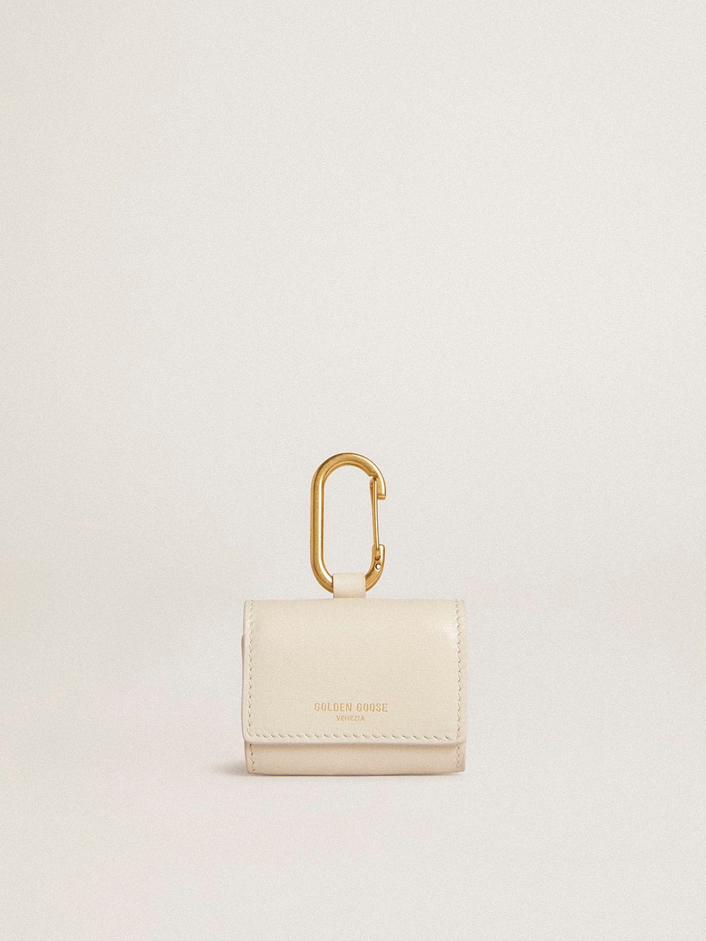 Worn white AirPod case| Golden Goose