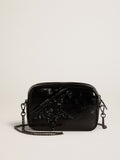 Mini Star Bag in black leather with Swarovski crystal star| Golden Goose